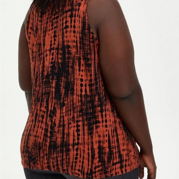 TORRID TIE-DYE SLEEVELESS SPLIT NECK HERITAGE SLUB CLASSIC FIT TANK Sz 6X - Picture 7 of 7